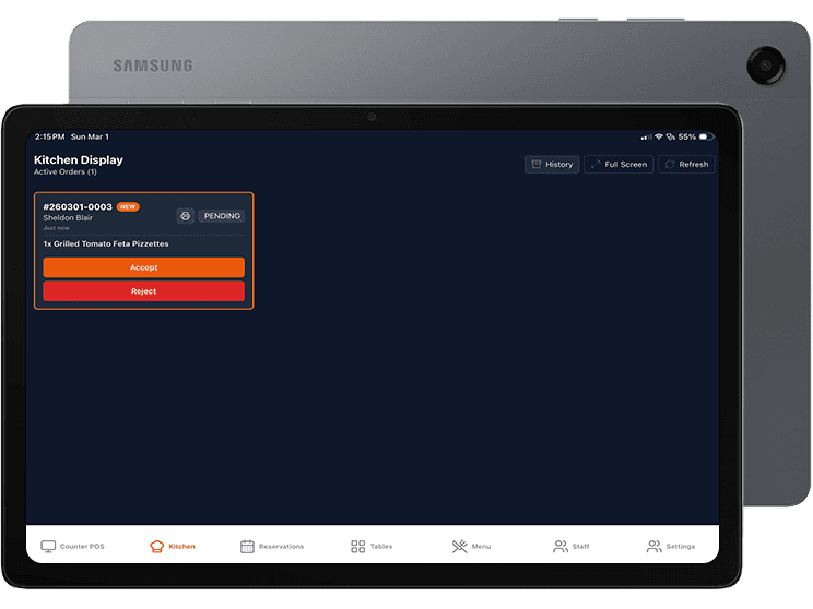 Samsung Galaxy Tab device