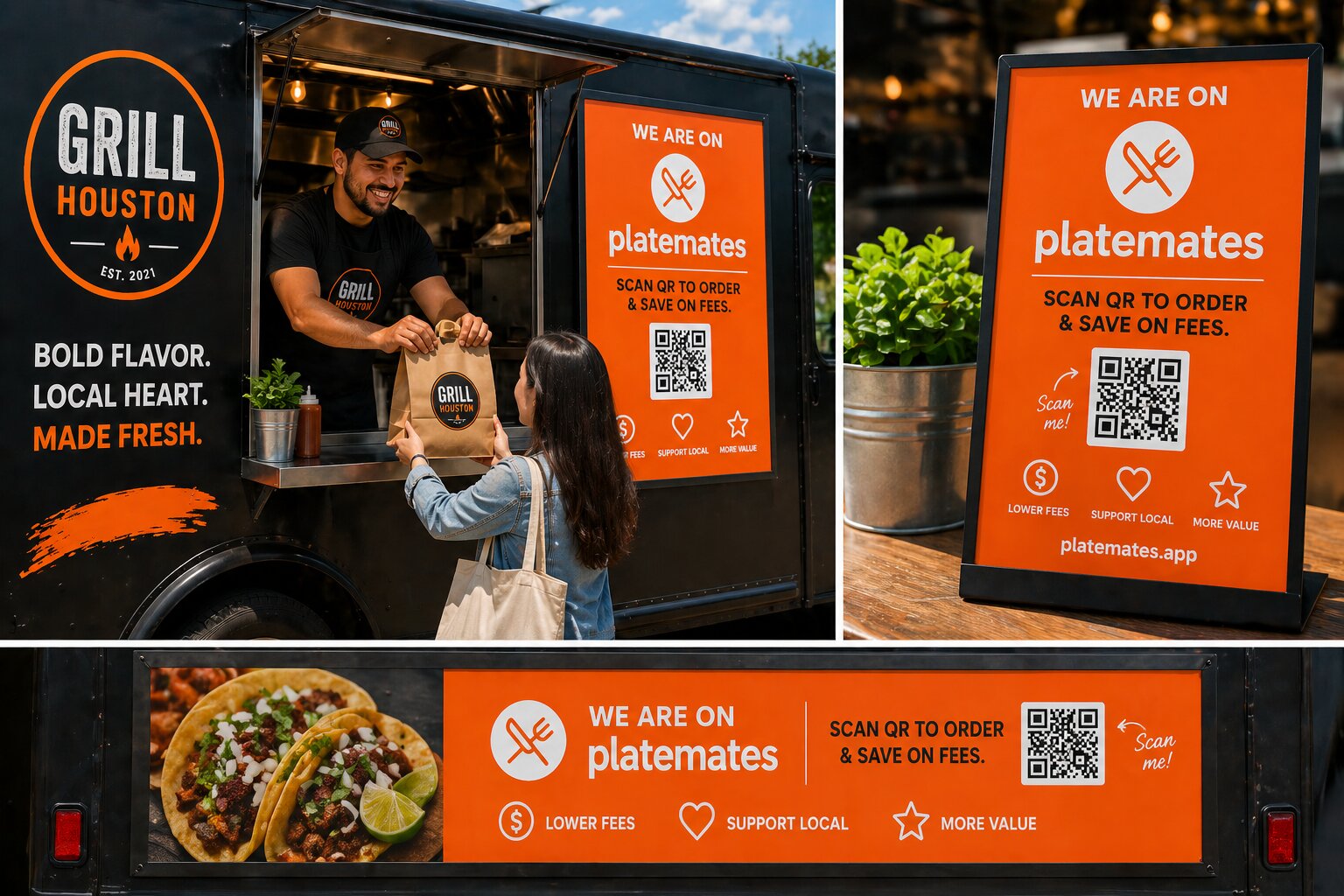 Food truck using Platemates ordering
